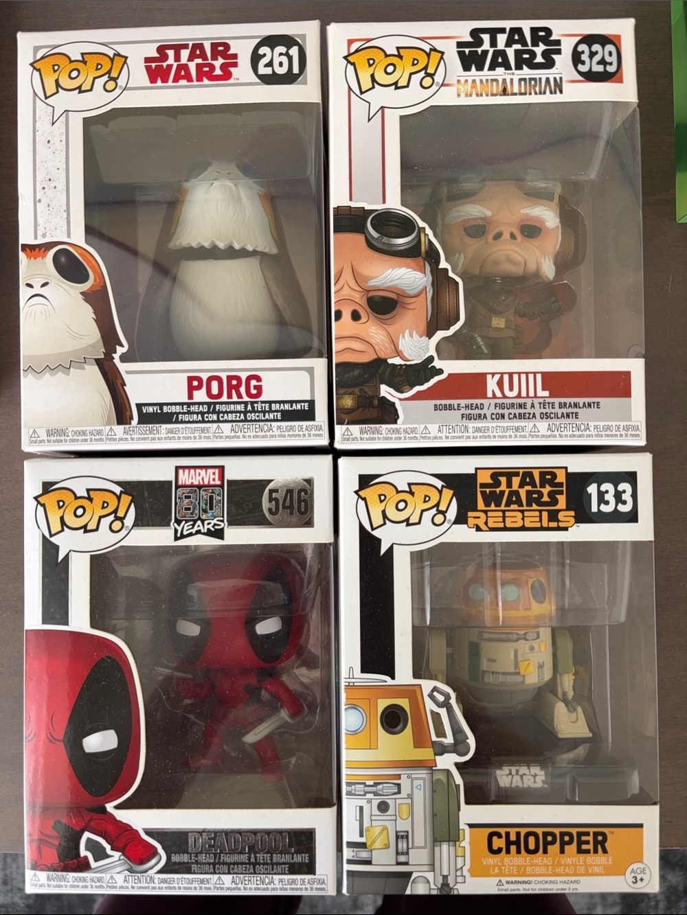 4 Assorted Pop! Bobble Heads